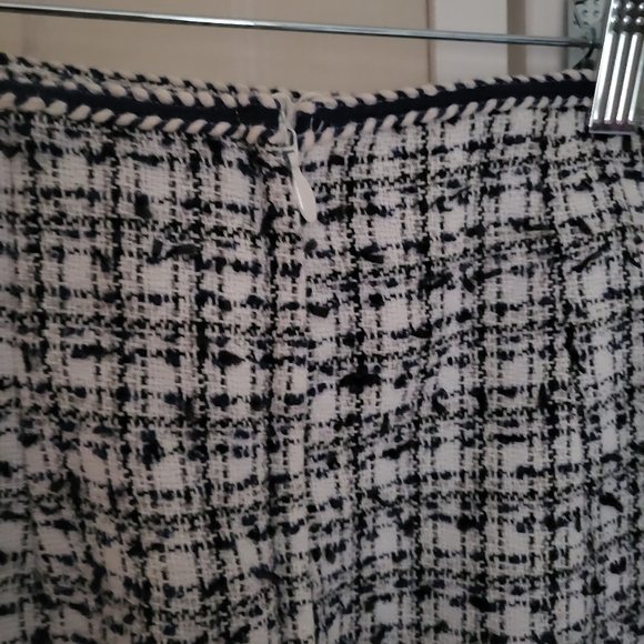 H&M blue white boucle tweed mini skirt size 4 - Picture 7 of 8